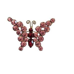 Vintage Juliana Pink Butterfly Brooch